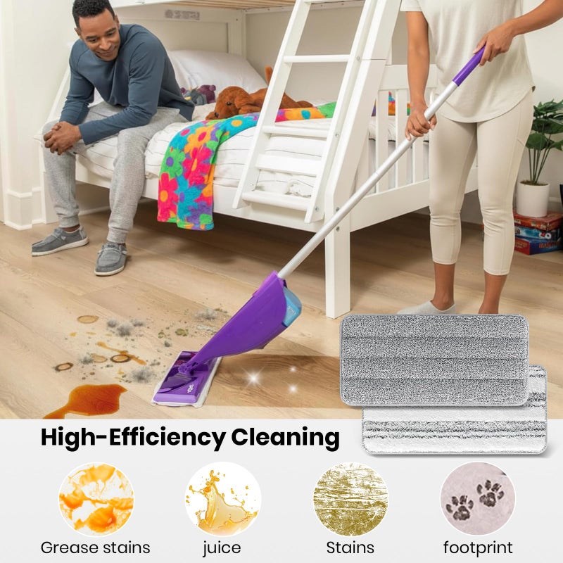 Bluearks 10 Pack Swiffer WetJet Replacement Mop Pads,Compatible with Swiffer WetJet Hardwood and Floor Spray Mop,Size:11.6''*5.51'',Grey - Image 5